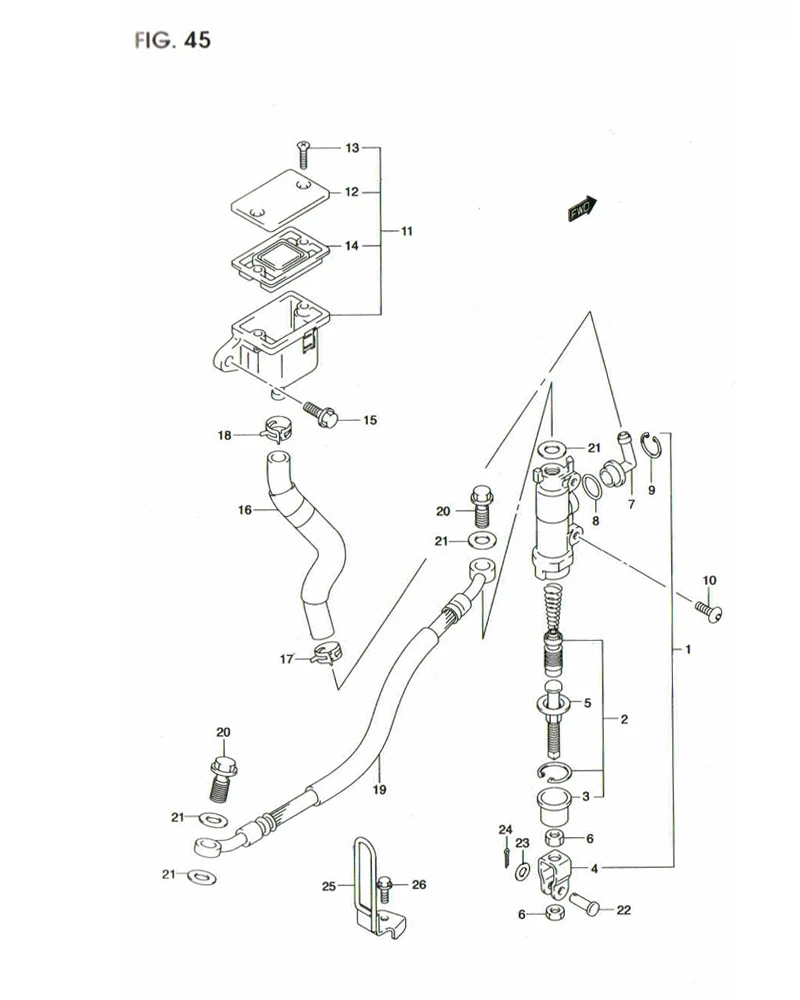 FIG. 45 REAR MASTER CYLINDER
