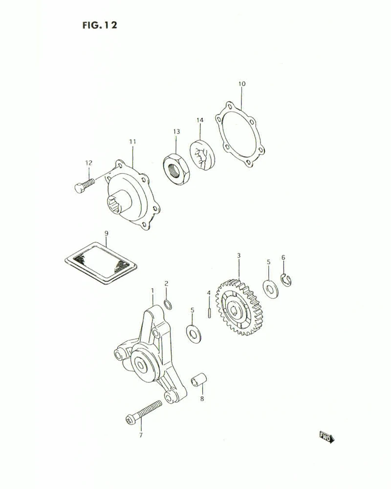 FIG. 12 OIL PUMP