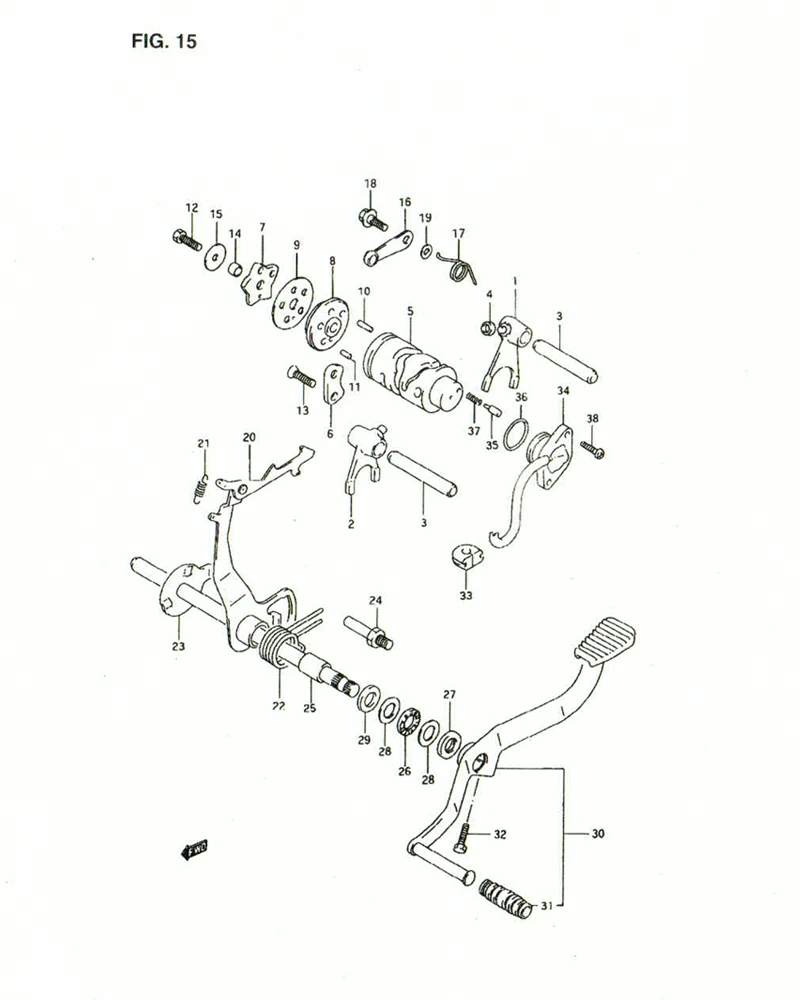FIG. 15 GEAR SHIFTING