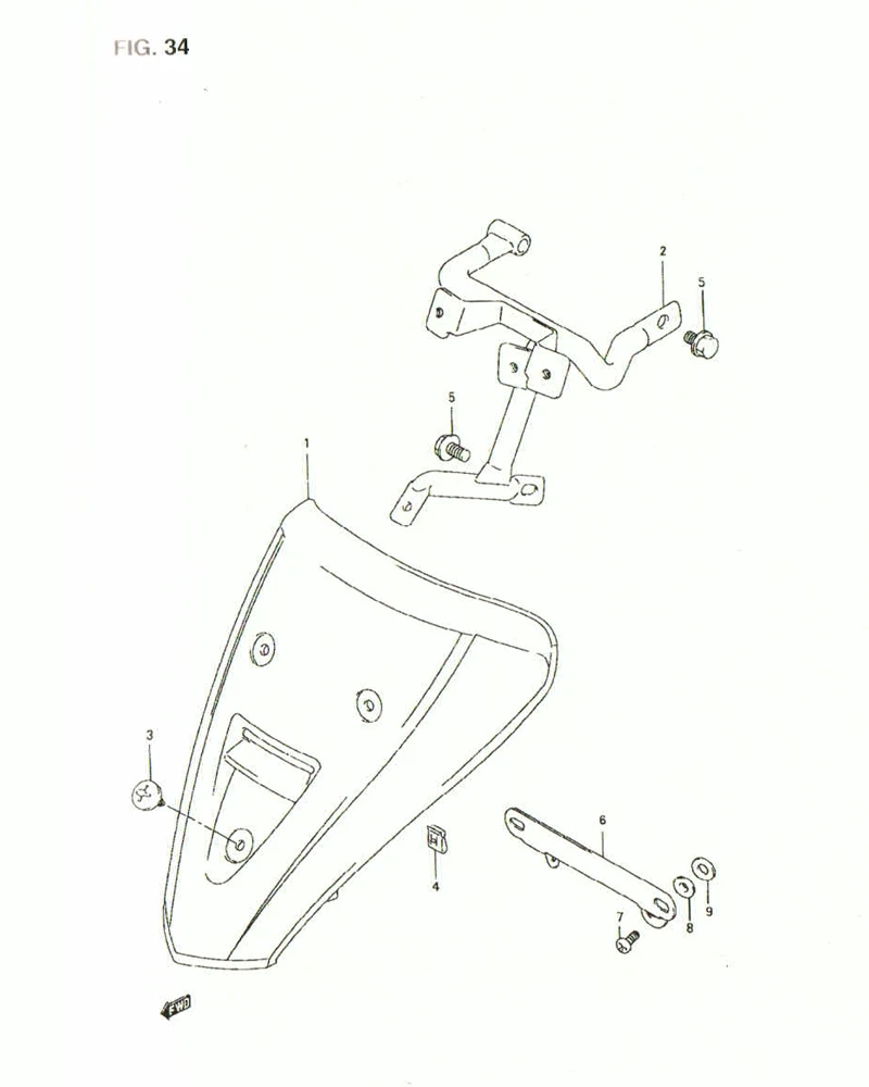 FIG. 34 FRONT FORK COVER