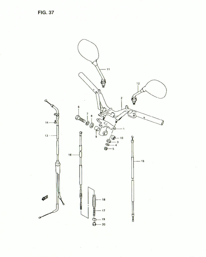 FIG. 37 HANDLEBAR