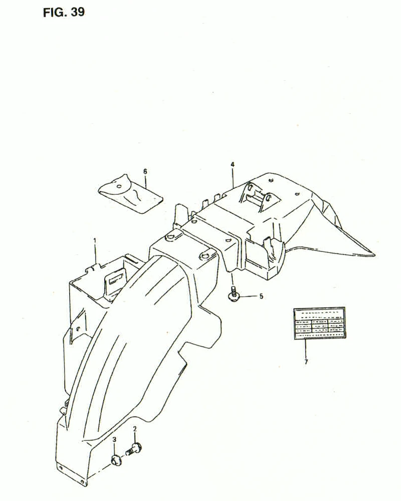 FIG. 39 REAR FENDER