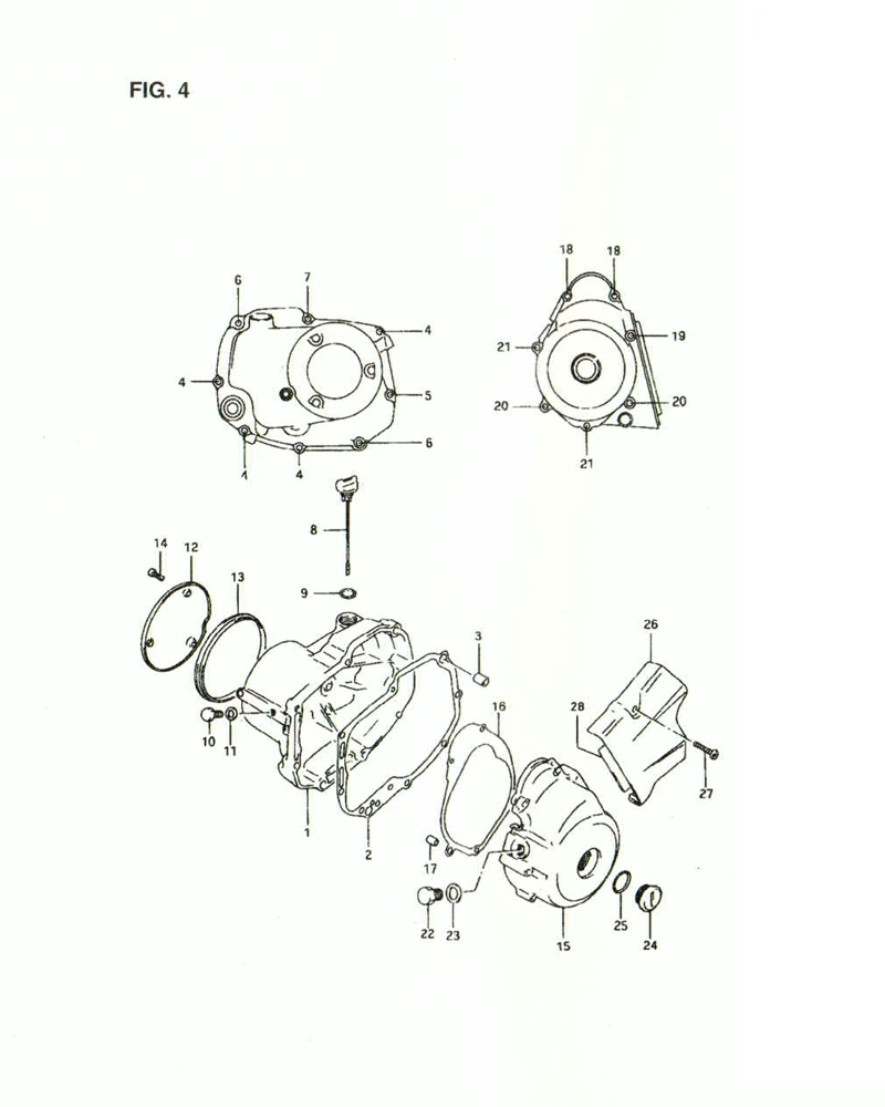 	FIG. 4 CRANKCASE COVER