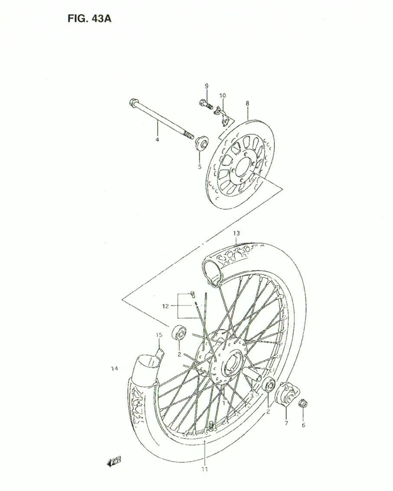 FIG. 43 FRONT WHEEL