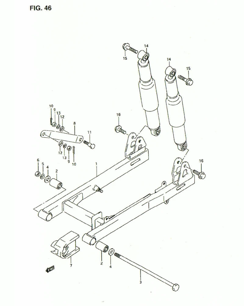 FIG. 46 REAR SWINGING ARM