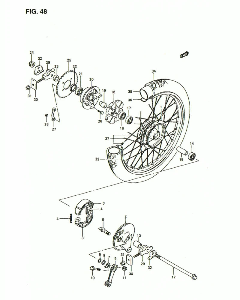 FIG. 48 REAR WHEEL