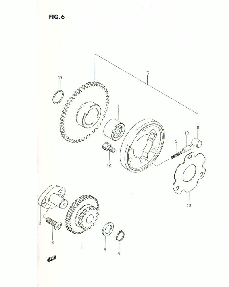 FIG. 6 STARTER CLUTCH