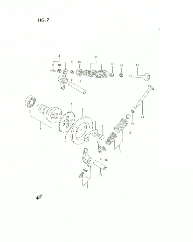 FIG. 7 CAM SHAFT / VALVE