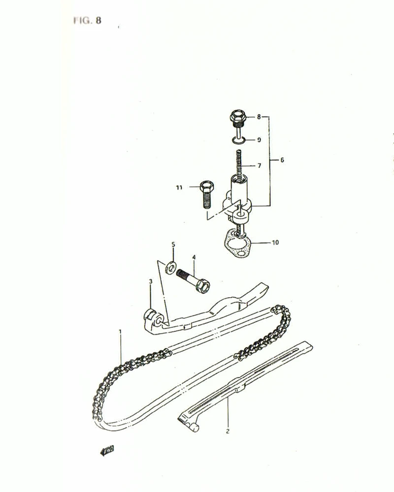 FIG. 8 CAM CHAIN