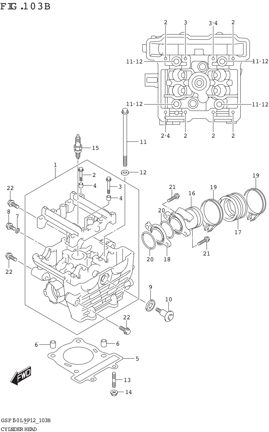 FIG. 103B CYLINDER HEAD