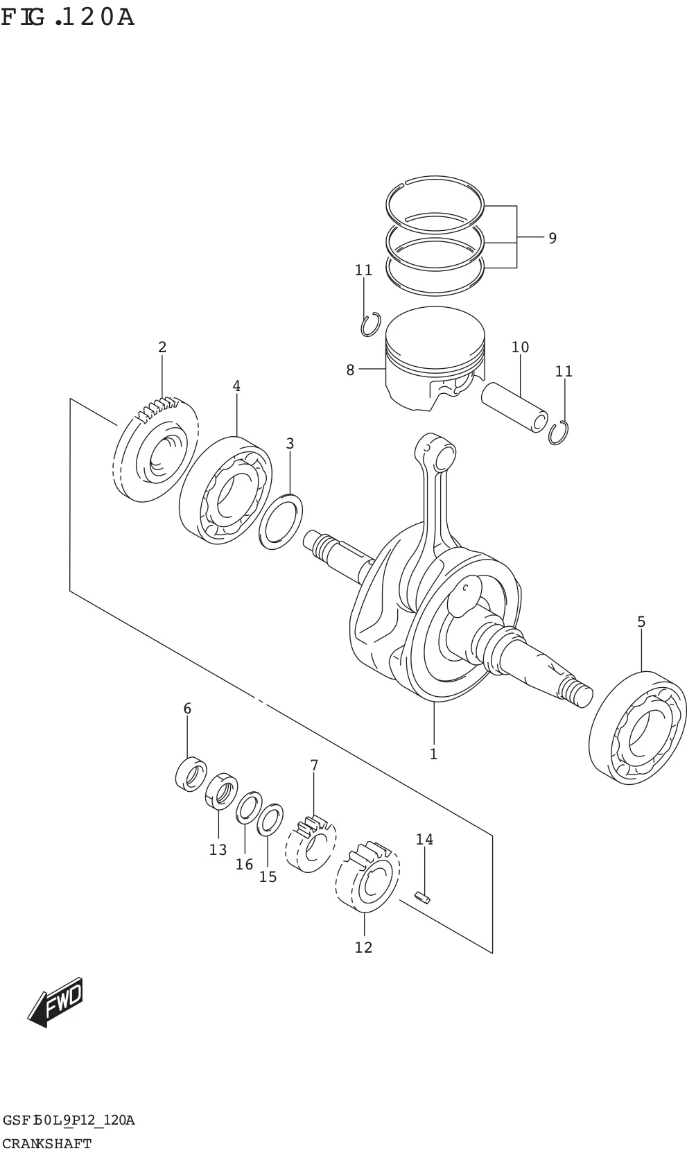 FIG. 120A CRANKSHAFT