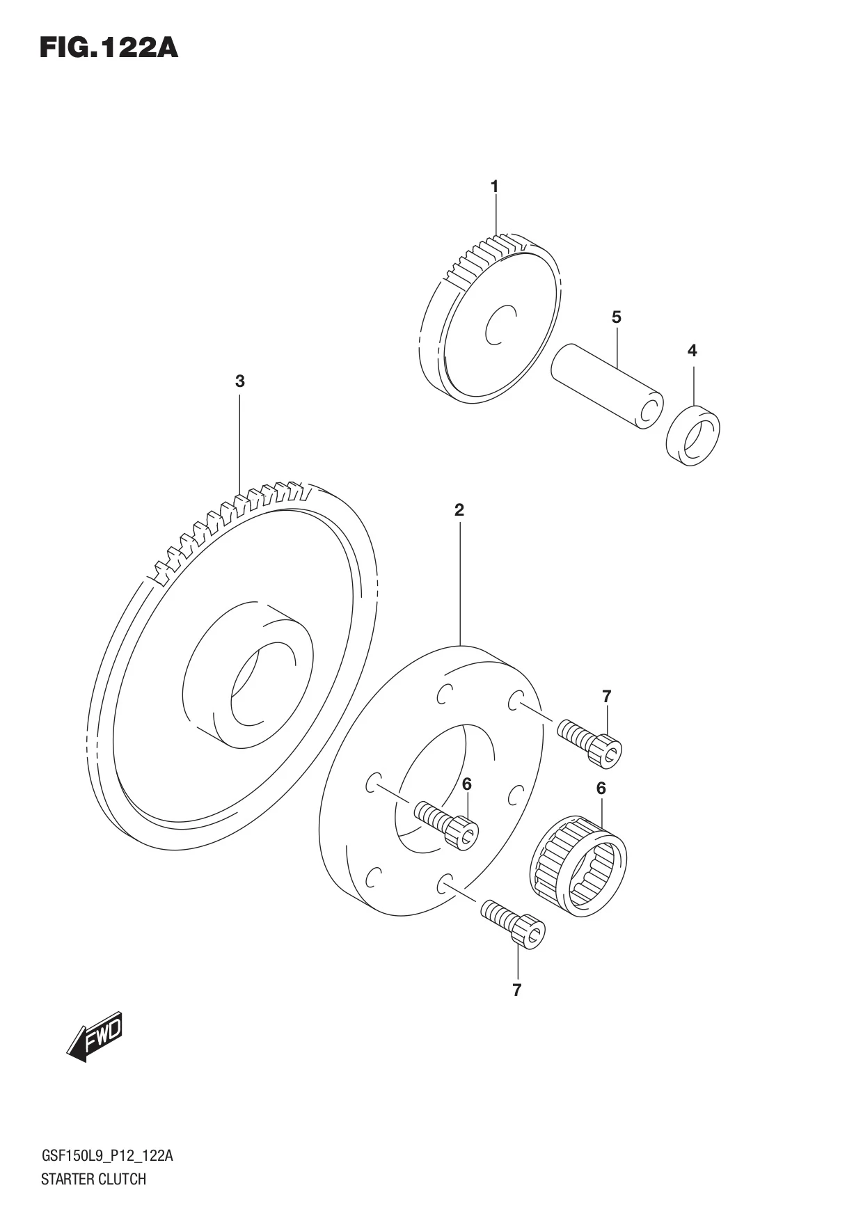 FIG. 122A STARTER CLUTCH