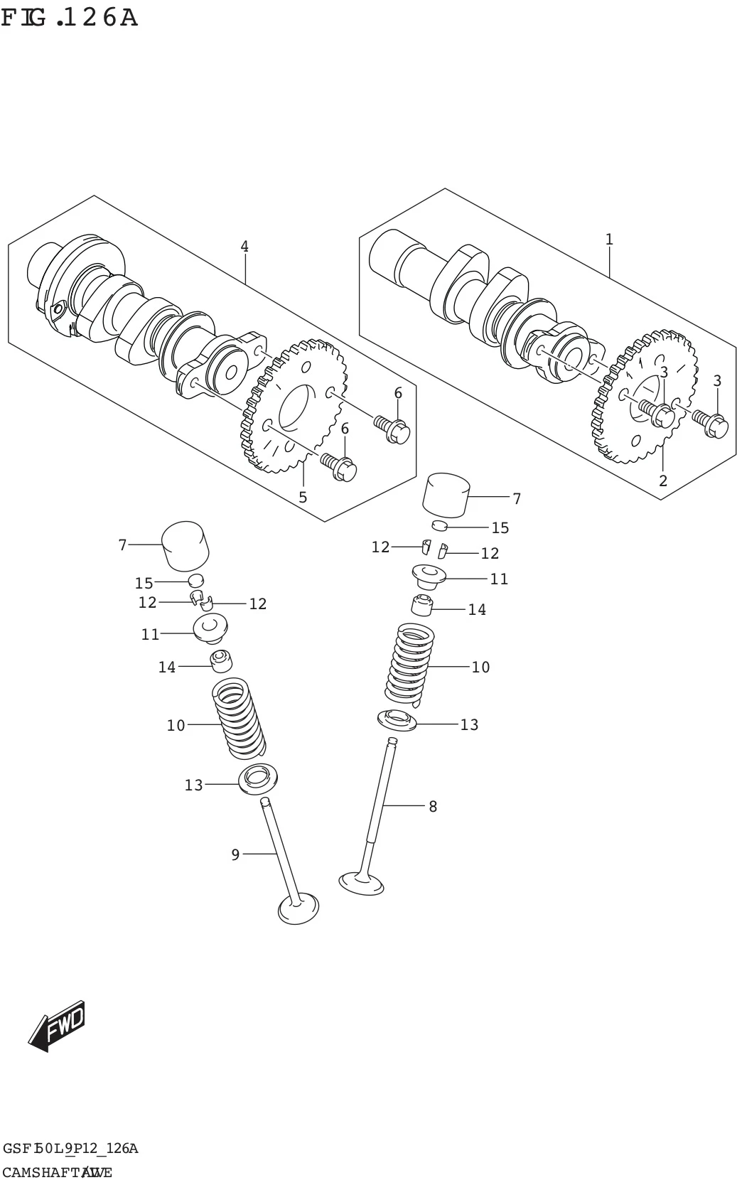 FIG. 126A CAMSHAFT/VALVE