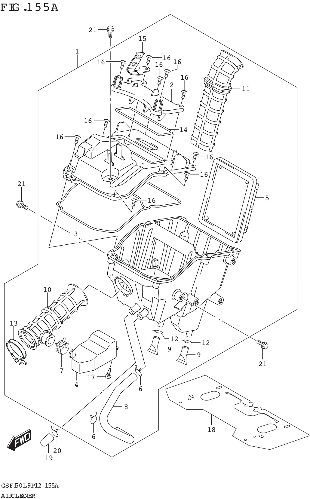 FIG. 155A AIR CLEANER
