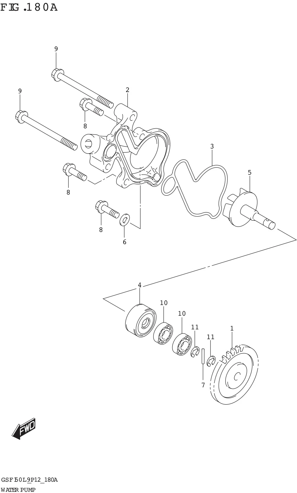 FIG. 180A WATER PUMP
