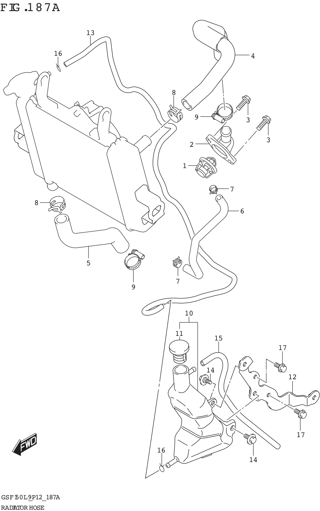 FIG. 187A RADIATOR HOSE
