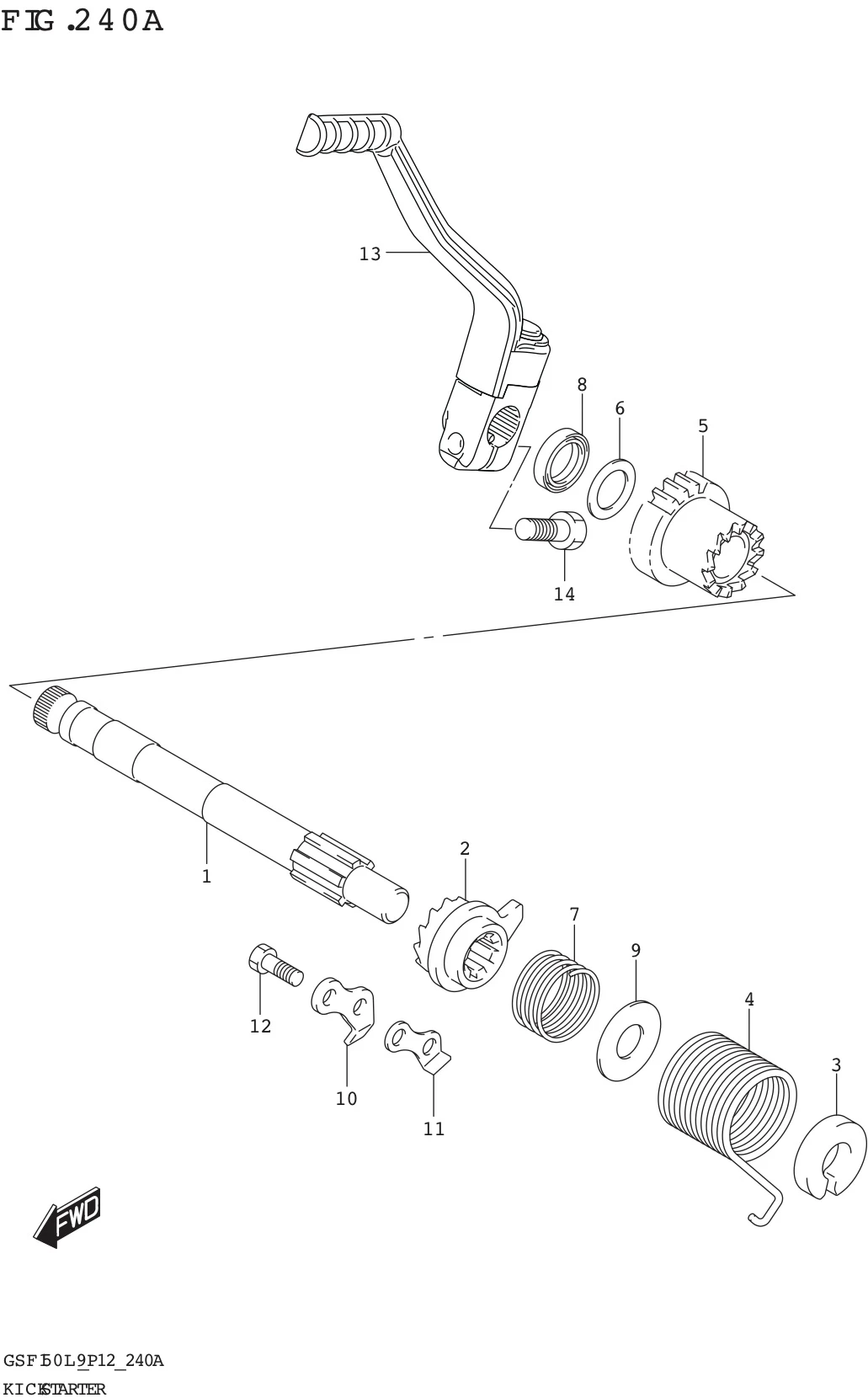 FIG. 240A KICK STARTER