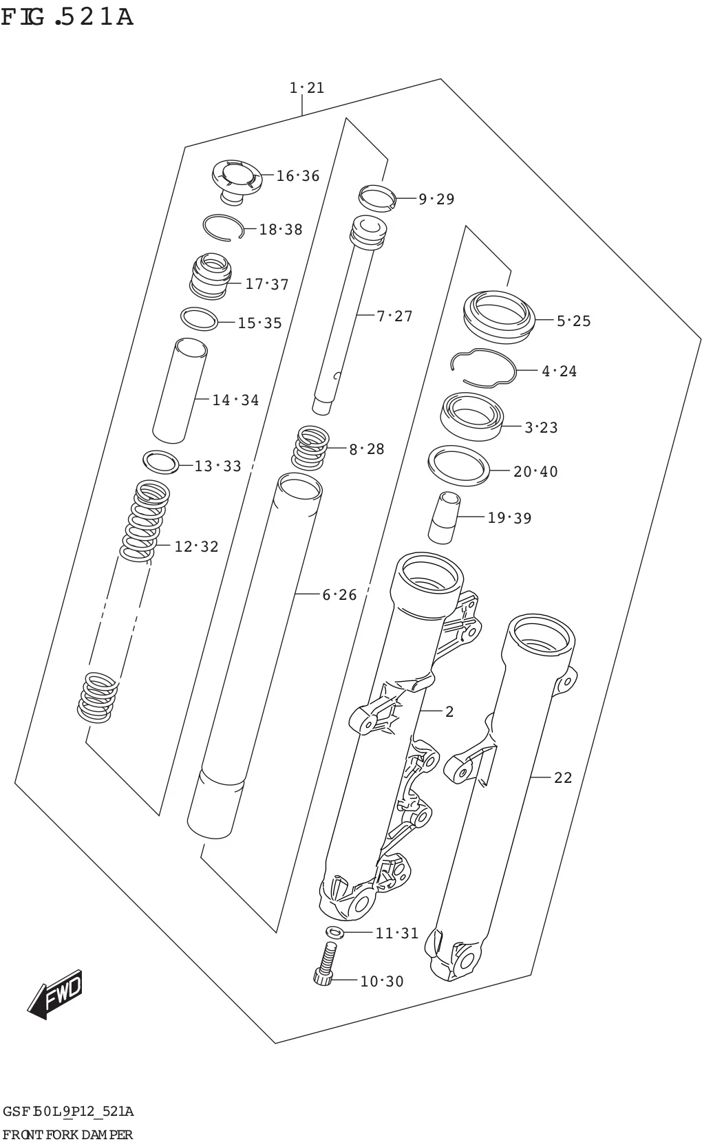 FIG. 521A FRONT FORK DAMPER