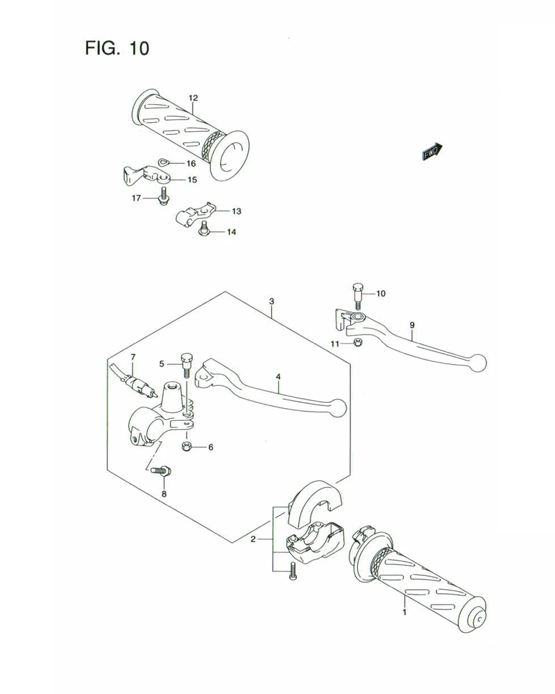 FIG. 10 HANDLE LEVER