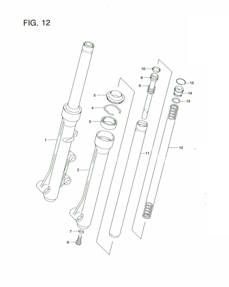 FIG. 12 FRONT FORK DISC BRAKE (FD110XCSDF)