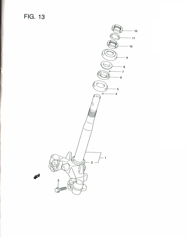 FIG. 13 FRONT FORK BRACKET