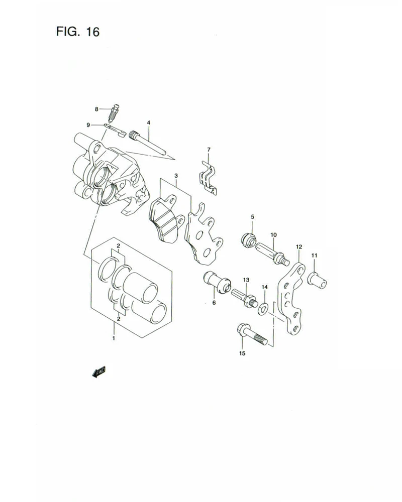 FIG. 16 FRONT CALIPER