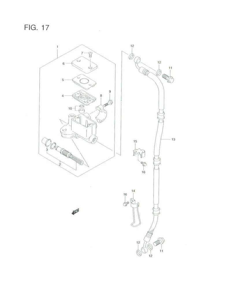FIG. 17 FRONT MASTER CYLINDER