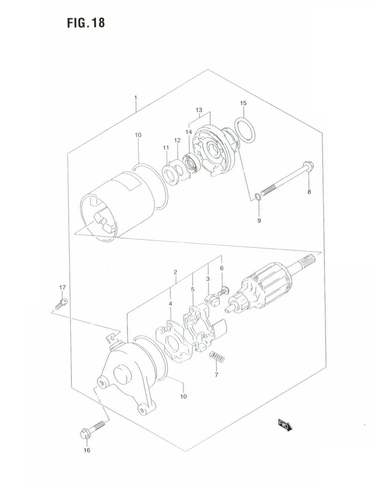 FIG. 18 STARTING MOTOR (DAICHOKOU)