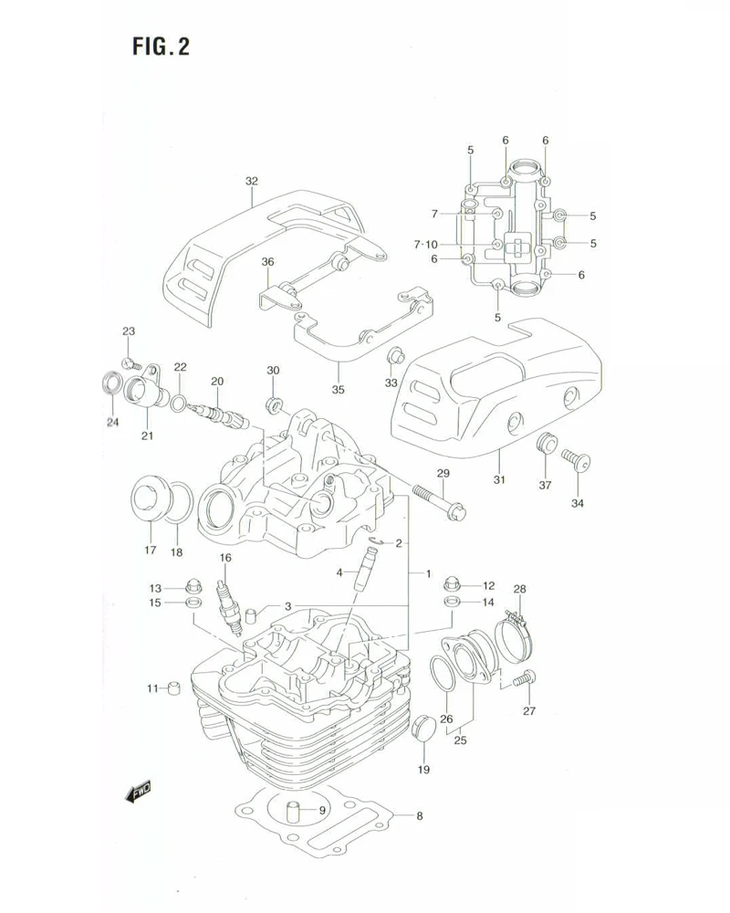 FIG.2 CYLINDER HEAD