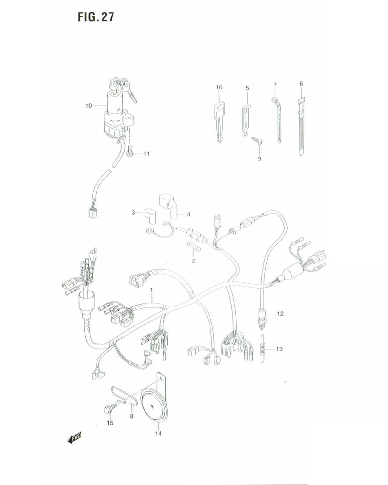 FIG. 27 WIRING HARNESS (MODEL K5/K6)