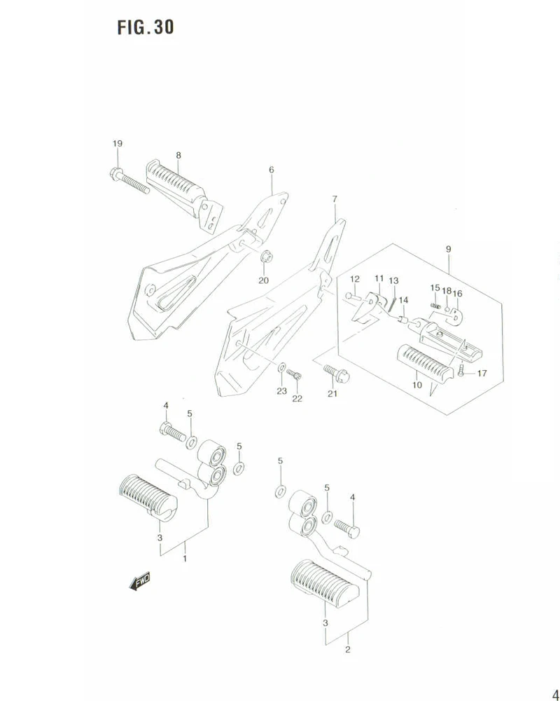 FIG. 30 FOOTREST