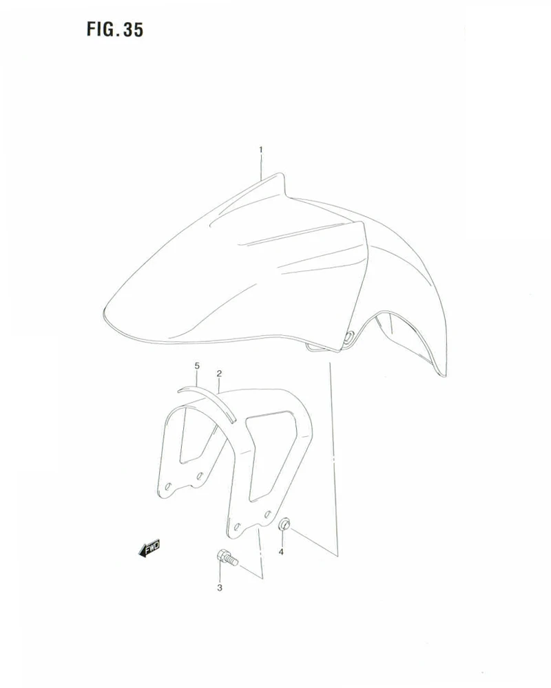 FIG. 35 FRONT FENDER