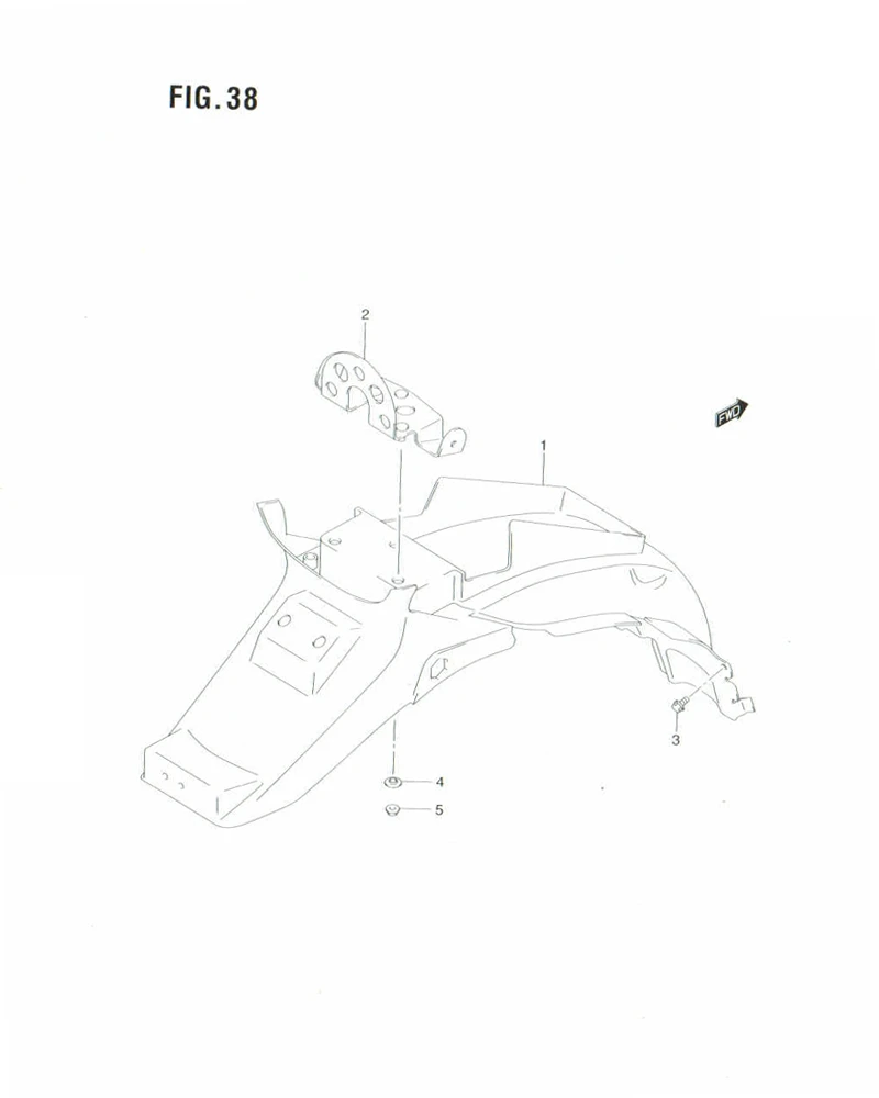 FIG. 38 REAR FENDER