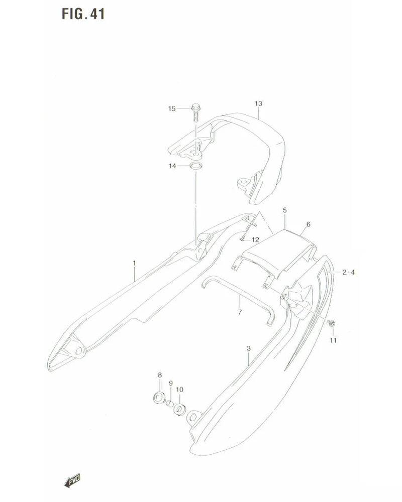 FIG. 41 SEAT TAIL COVER (EN125-2AK5/K6)