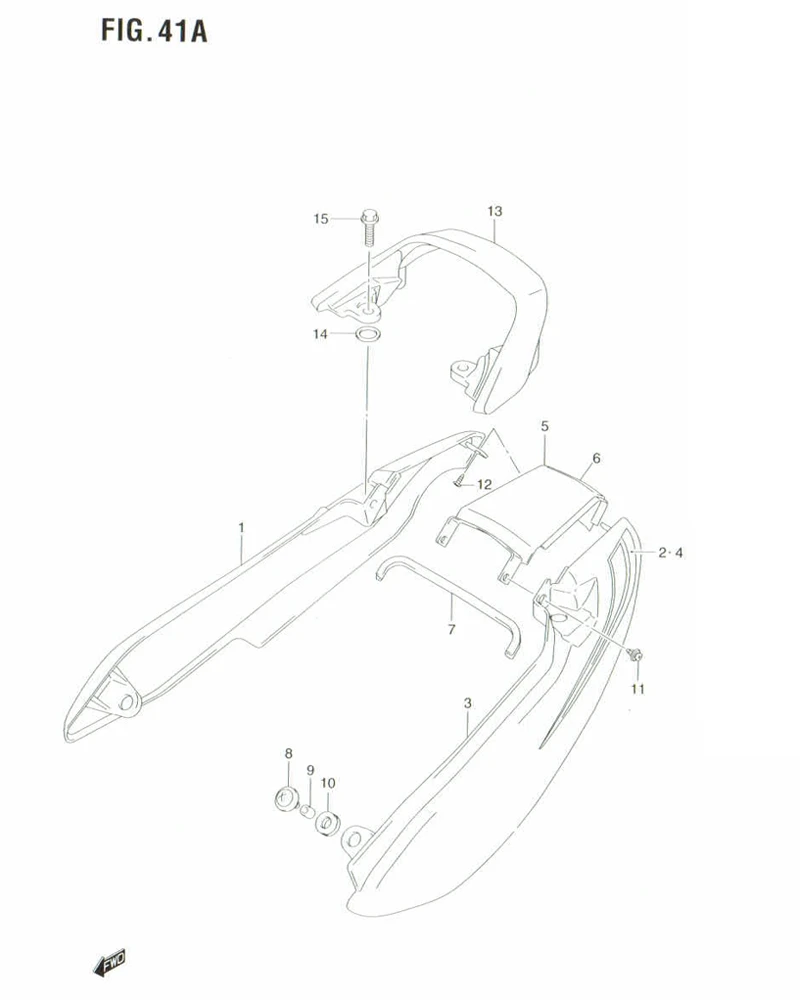 FIG. 41 SEAT TAIL COVER (EN125-2AK7)