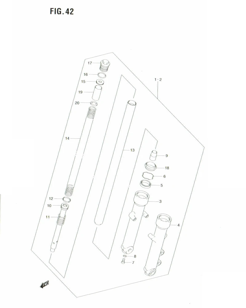 FIG. 42 FRONT DAMPER (MODEL K5/K6)