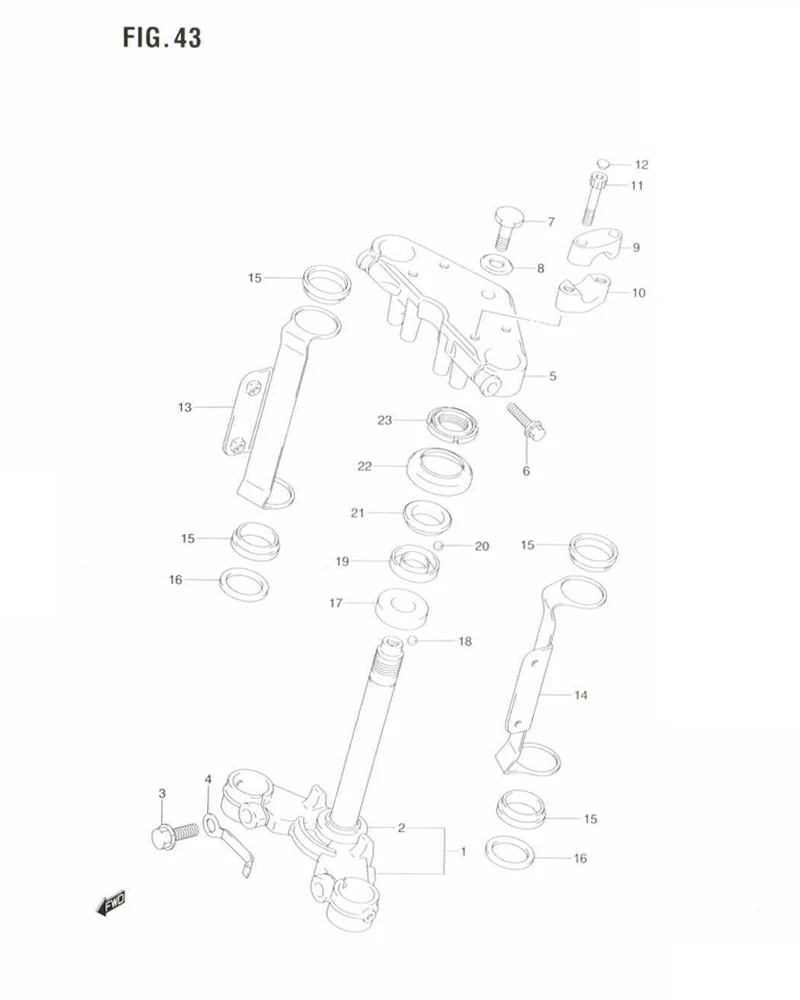 FIG. 43 STEERING STEM