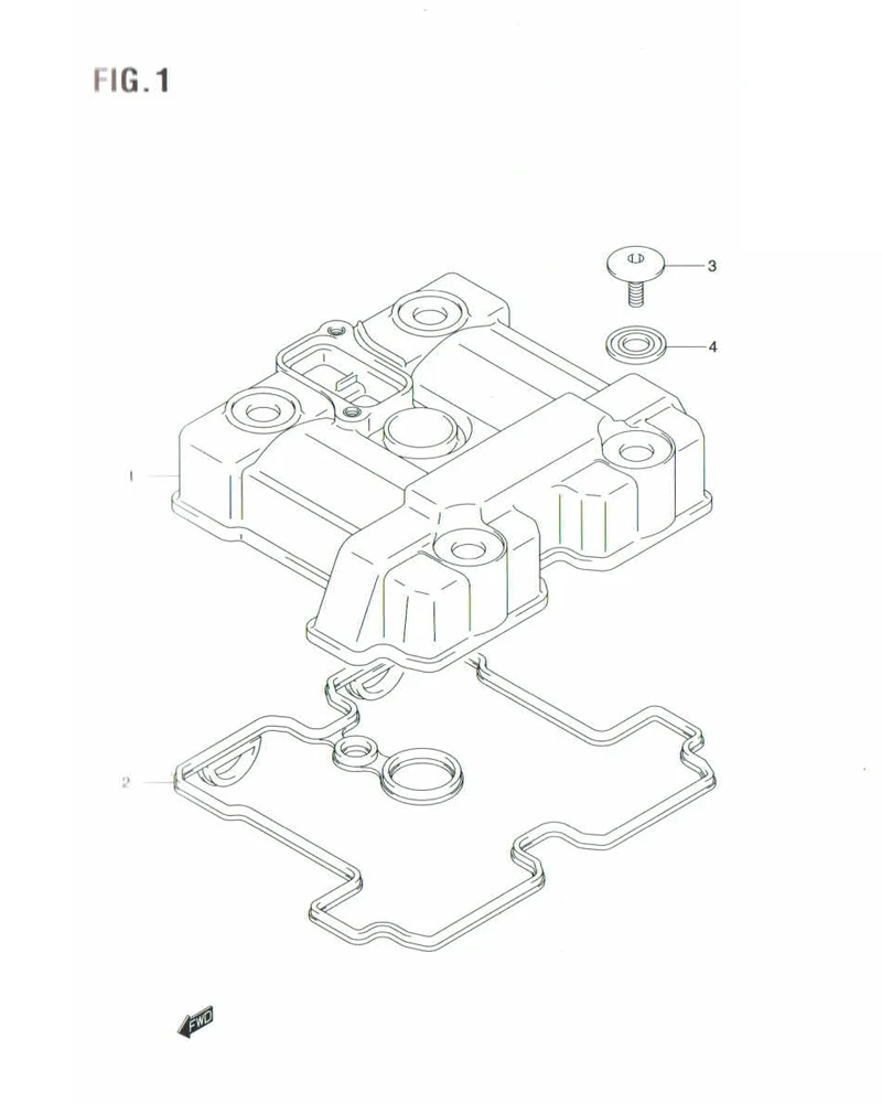 FIG. 1 CYLINDER HEAD COVER