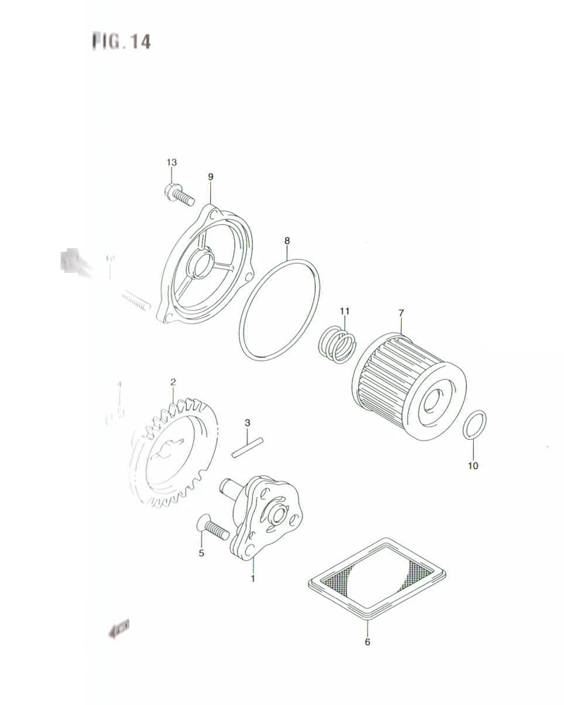 FIG. 14 OIL PUMP
