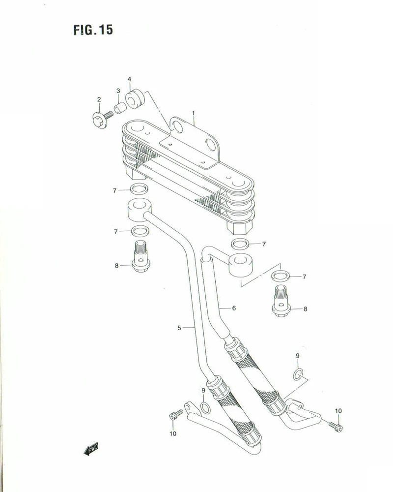 FIG. 15 OIL COOLER