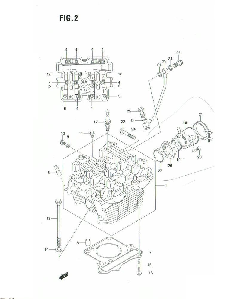 FIG. 2 CYLINDER HEAD