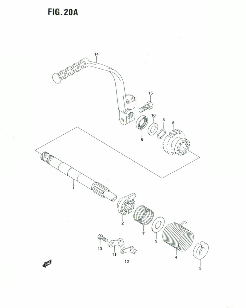 FIG. 20 KICK STARTER (MODEL K9)