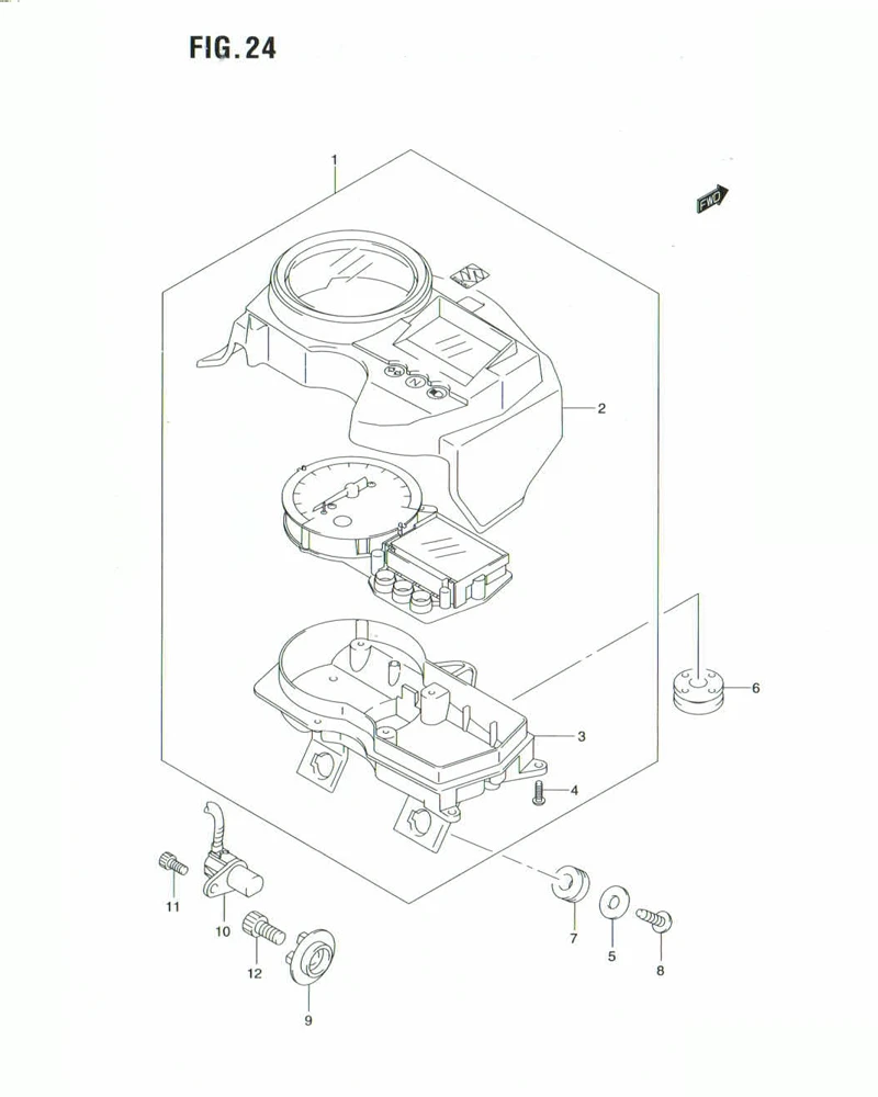 FIG. 24 SPEEDOMETER (MODEL K3/K6)