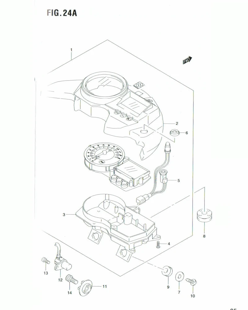 FIG. 24A SPEEDOMETER (MODEL K9)
