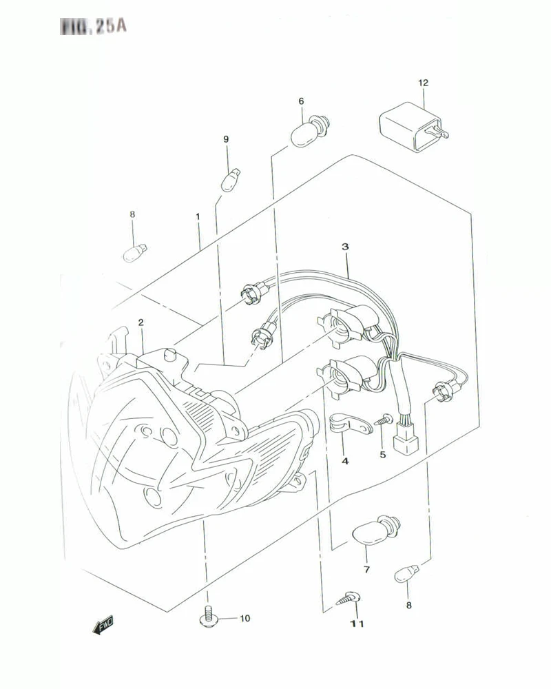 FIG. 25A HEADLAMP (MODEL K9)