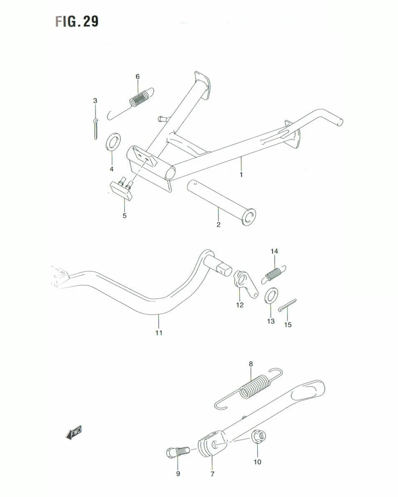 FIG. 29 STAND/BRAKE PEDAL