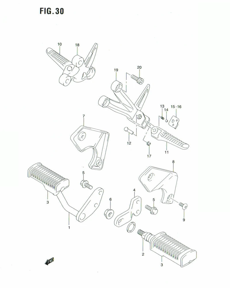 FIG. 30 FOOTREST