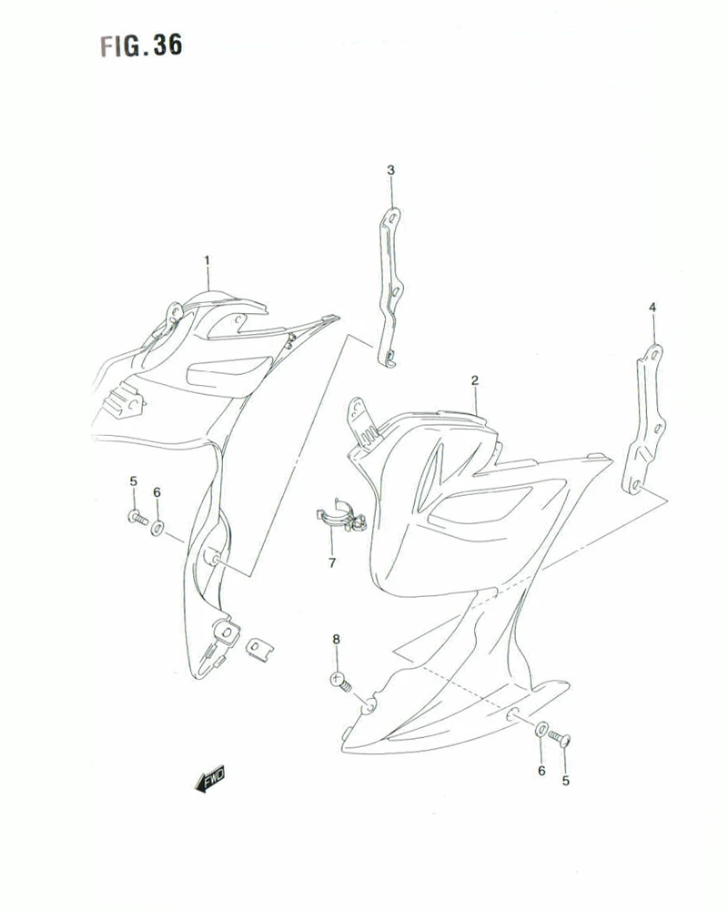 FIG. 36 LOWER COWLING