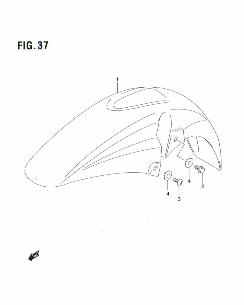 FIG. 37 FRONT FENDER