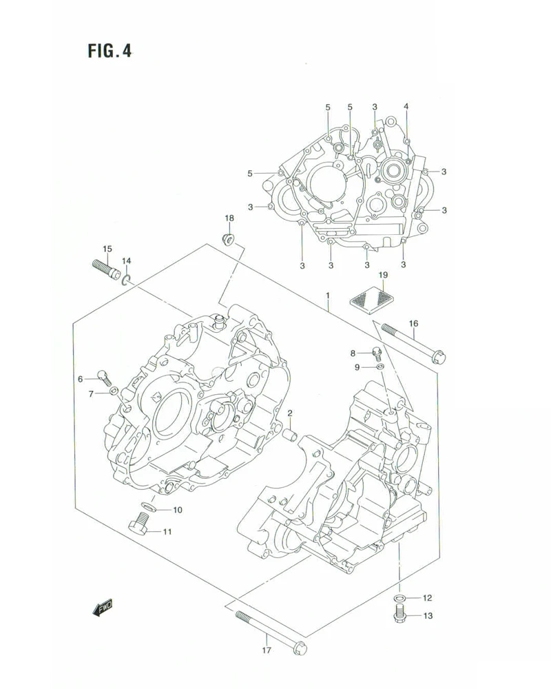 FIG. 4 CRANKCASE
